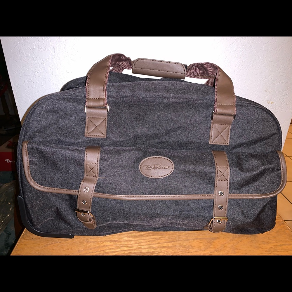 New!  Brown Rolling bag.